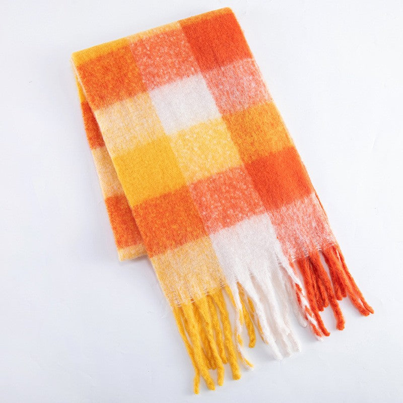 Cashmere Plush Pure Color Warm Keeping Scarfs