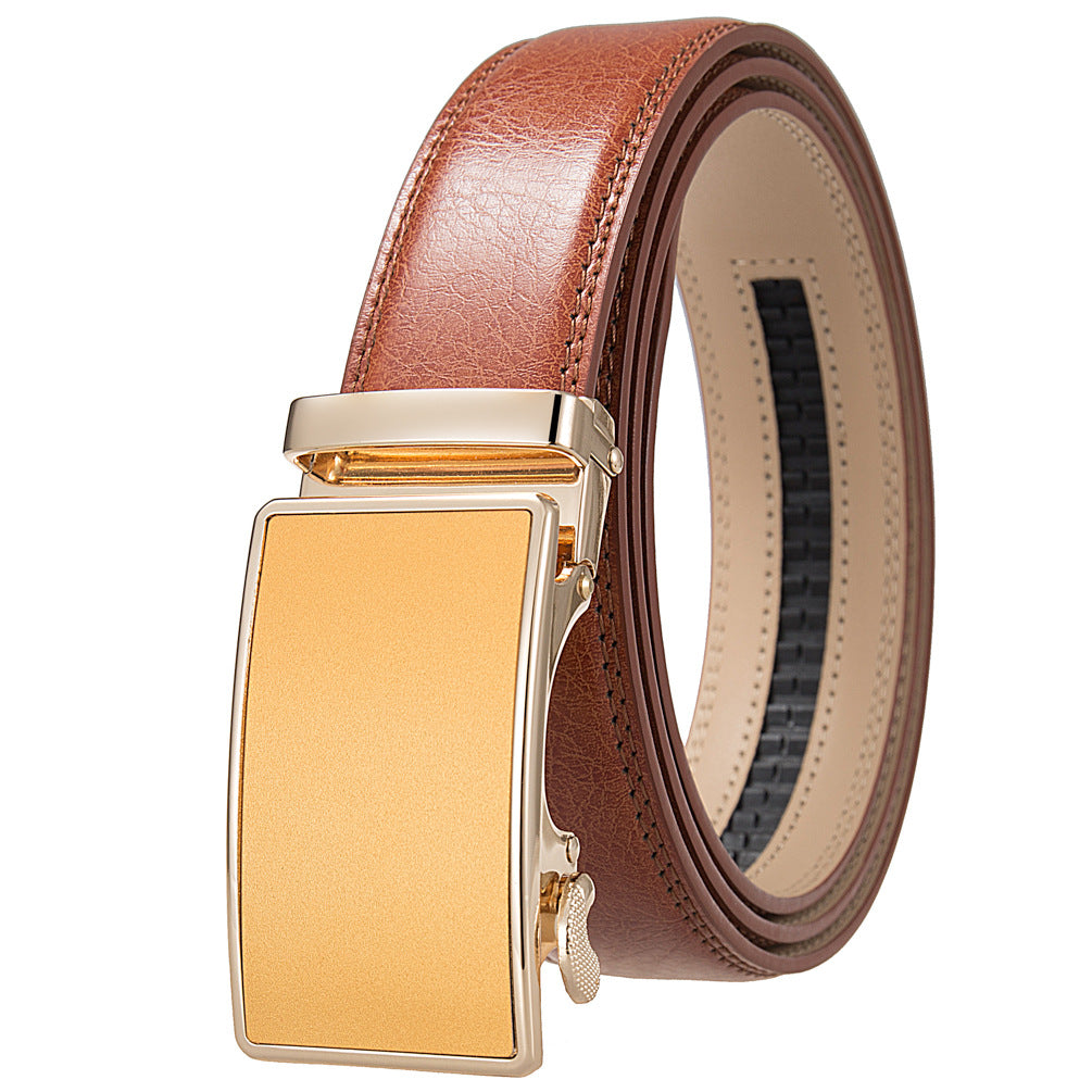 Men's Durable Versatile Automatic Buckle Cowhide Belts