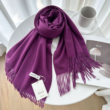 Women's Cashmere Texture Thickened Warm Korean Fashion Scarfs