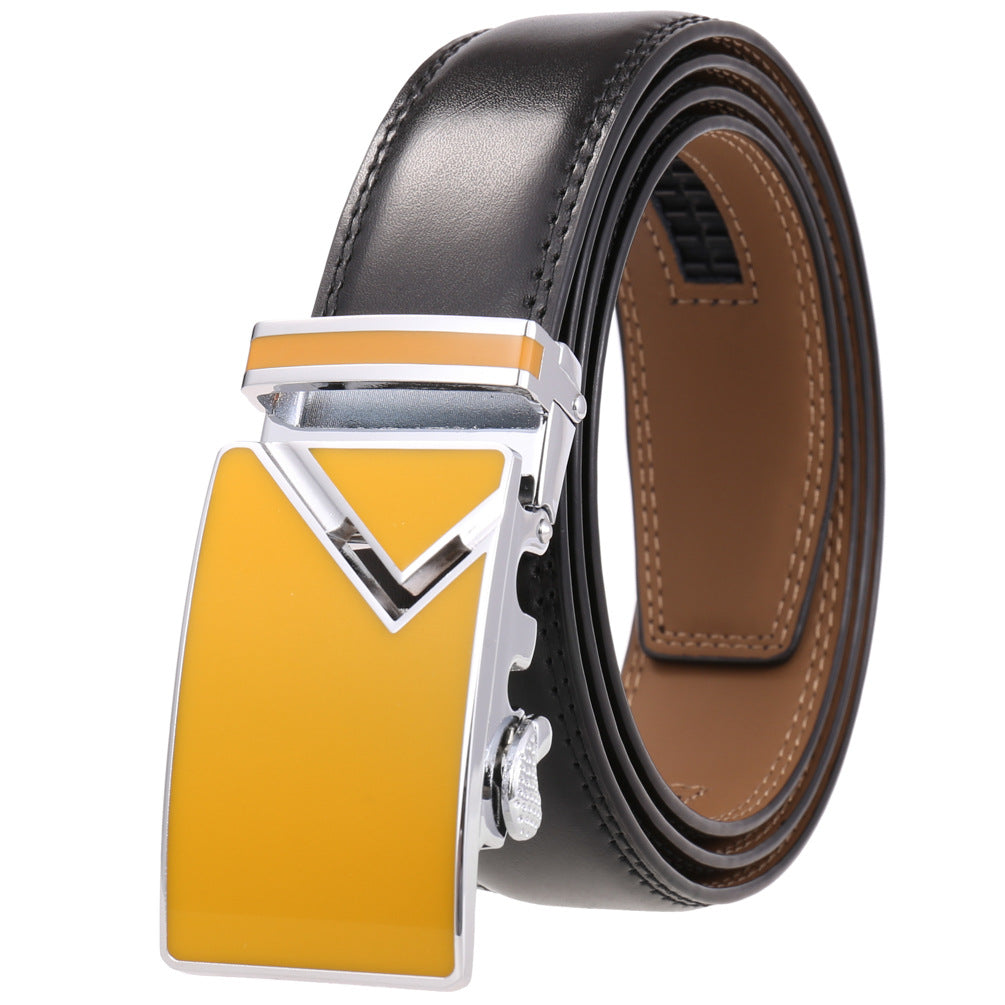 Men's Abrasive Buckle Leather Automatic Fashion Belts