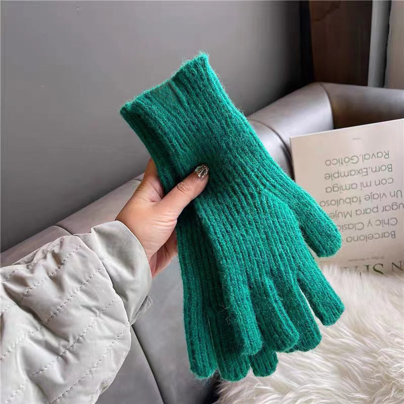 Women's Warm Keeping Winter Open Finger Play Gloves