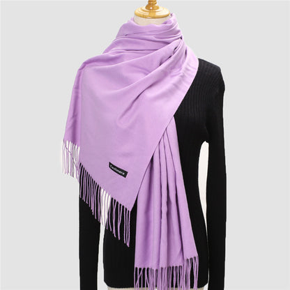 Women's Color Artificial Cashmere Monochrome Fashion Warm Scarfs