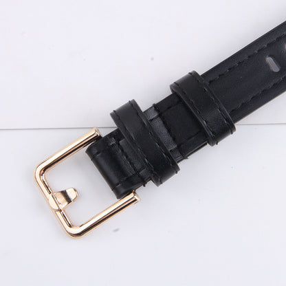 Women's Retro Round Buckle Personality Full Hole Belts