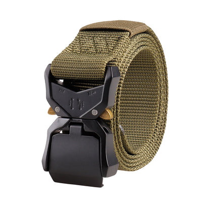 Aluminum Alloy Clamshell Buckle Nylon Waistband Belts