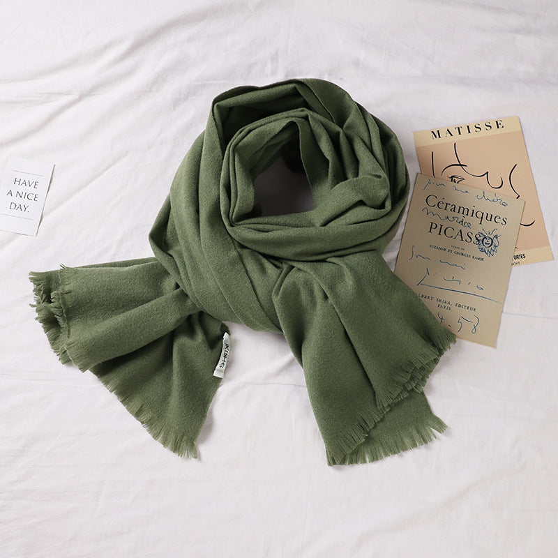 Women's Monochrome Korean Wild Candy Color Barbed Scarfs