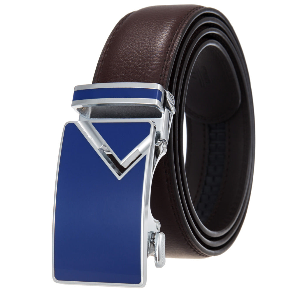 Men's Abrasive Buckle Leather Automatic Fashion Belts