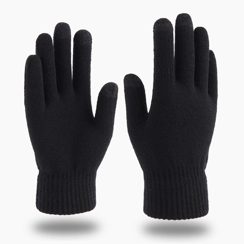 Men's Knitted Winter Korean Warm Veet Padded Gloves