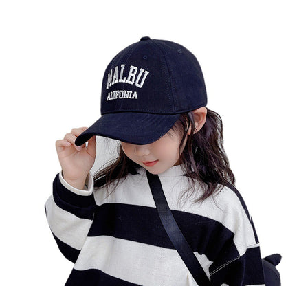 Korean Fashion Peaked Thin Letter Handsome Kids' Headwear