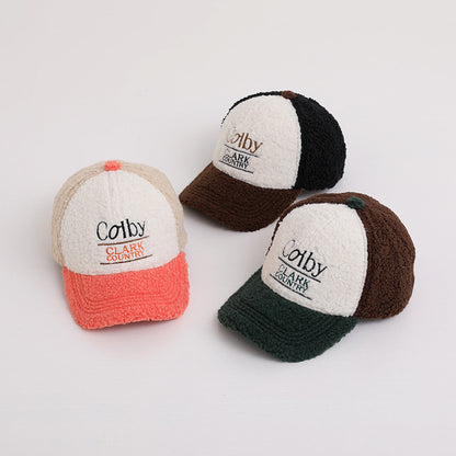 Embroidered Letters Boys Peaked Travel Warm Simple Baseball Kids' Headwear