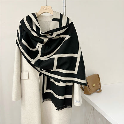 Women's Outer Match Neck Warmer Office Blanket Scarfs