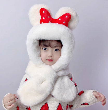 Children's Hat Winter Three-piece Set Veet Plush Kids' Headwear