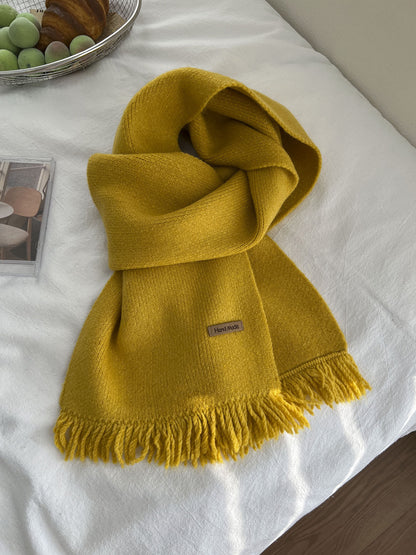 Women's Winter Versatile Solid Color Cashmere Narrow Scarfs