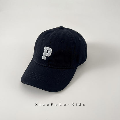 Children's Embroidered Letters Baseball Autumn Summer Snapback Kids' Headwear