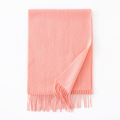 Women's Wool Solid Color Thickened Warm Shawl Scarfs