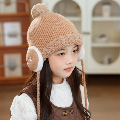 Children's Woolen Earflaps Lei Boy Knitted Winter Kids' Headwear