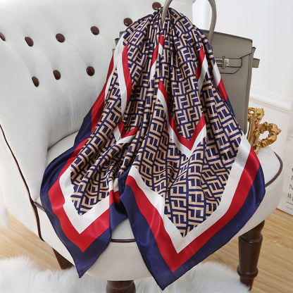 Large Kerchief Printed Female Mother's Outer Scarfs