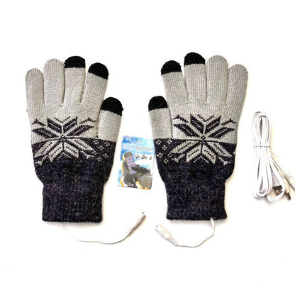 Men's Electric Heating Hand Warming Woven Gloves