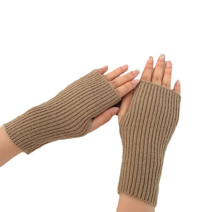 Half Finger Wool Knitted Fashion Keyboard Gloves