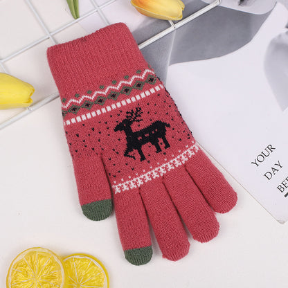 Women's & Men's Thickened Fleece-lined Winter Warm Touch Screen Cycling Christmas Gloves