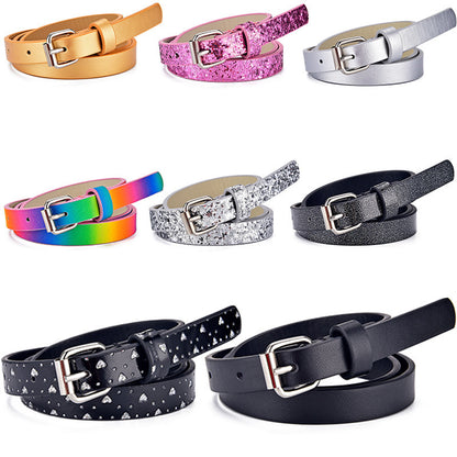 Children's Thin Great Korean Style Heart-shaped Glittering Belts