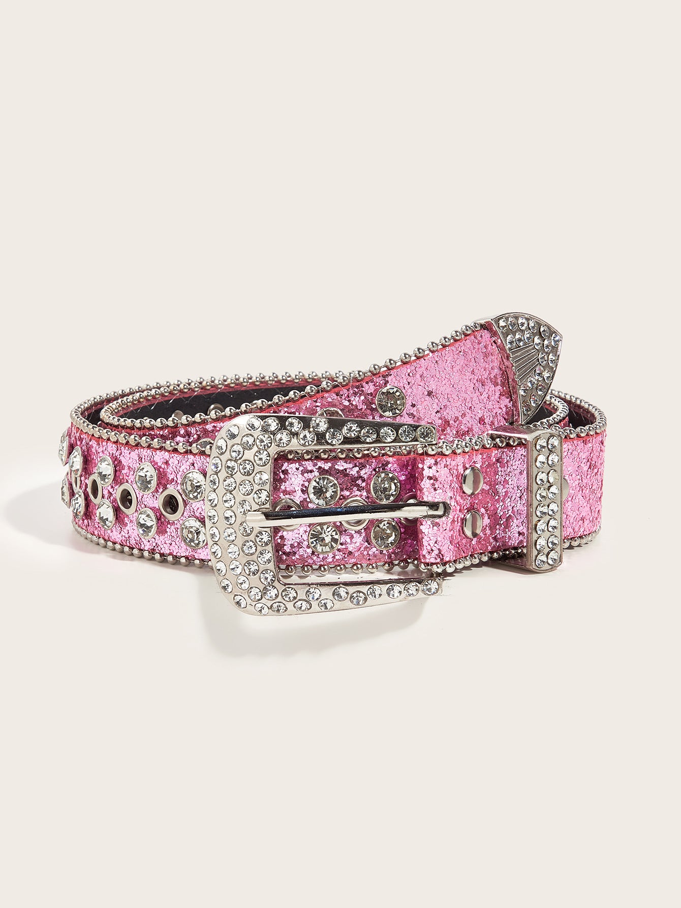 Women's Rhinestone Style Wide Decorative Fashion Personality Sequins Belts