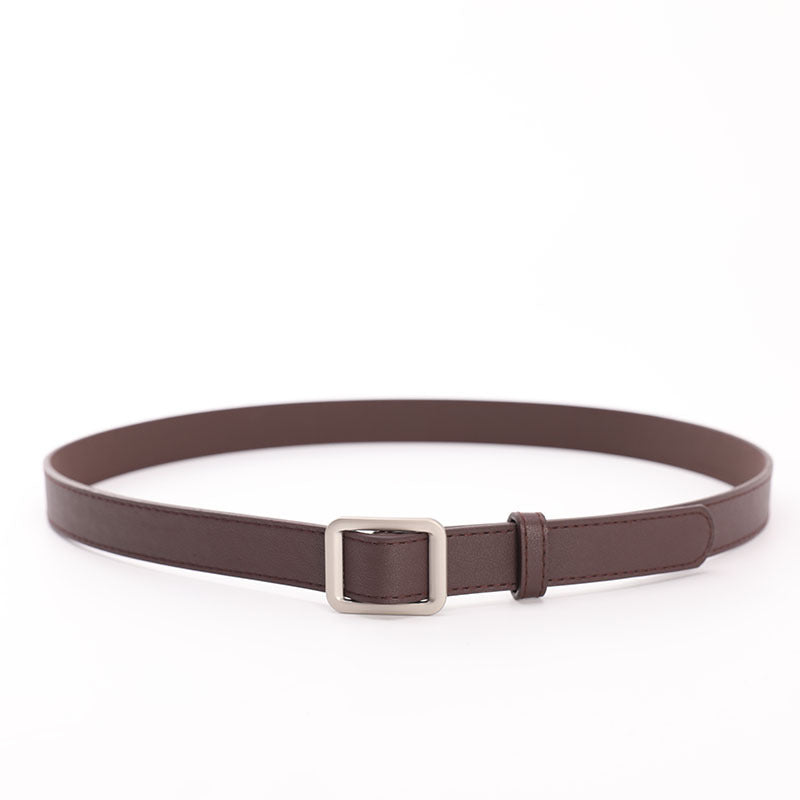 Women's Square Buckle Versatile Simple Retro Decorative Belts