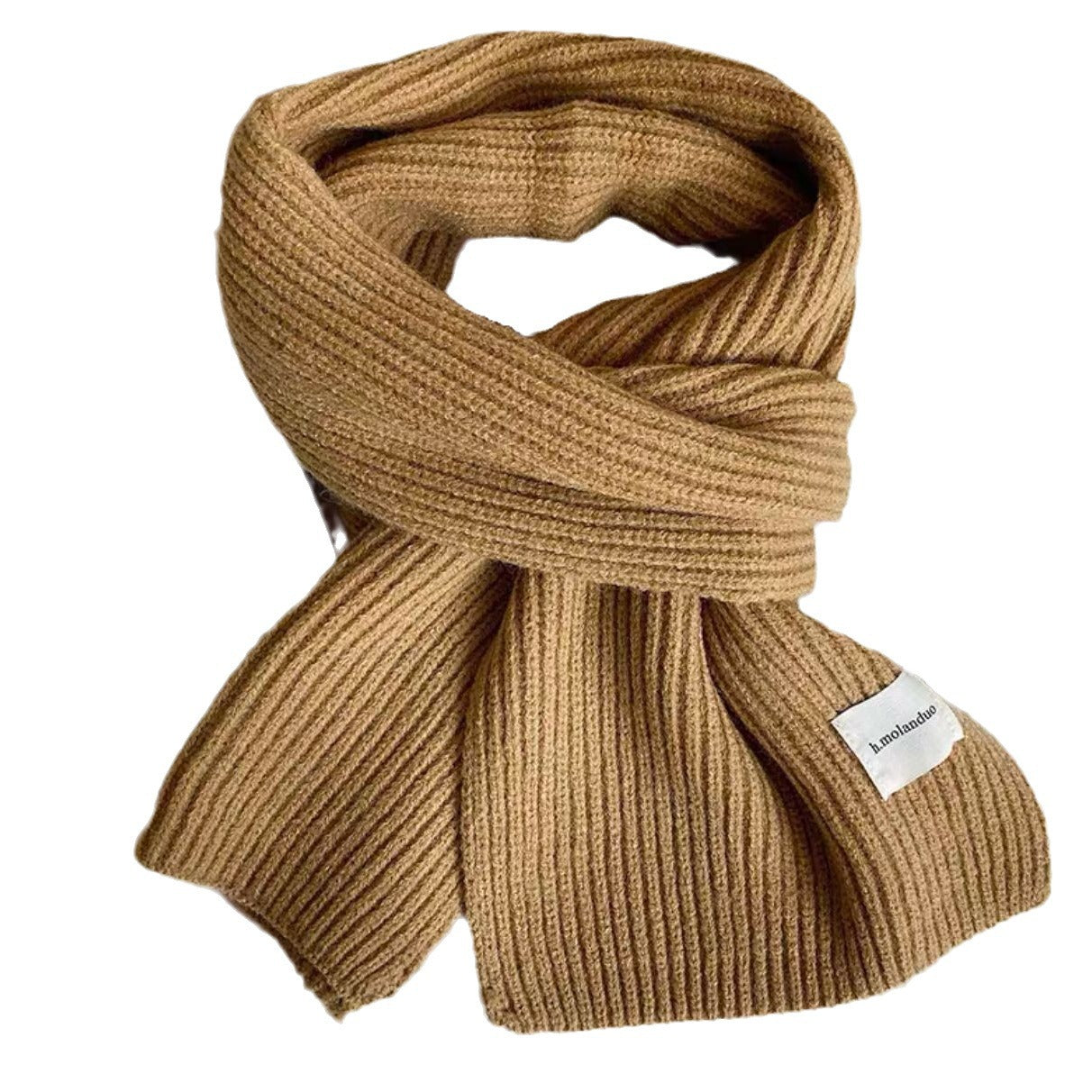 Women's & Men's Long Solid Color Knitted Wool Keep Scarfs