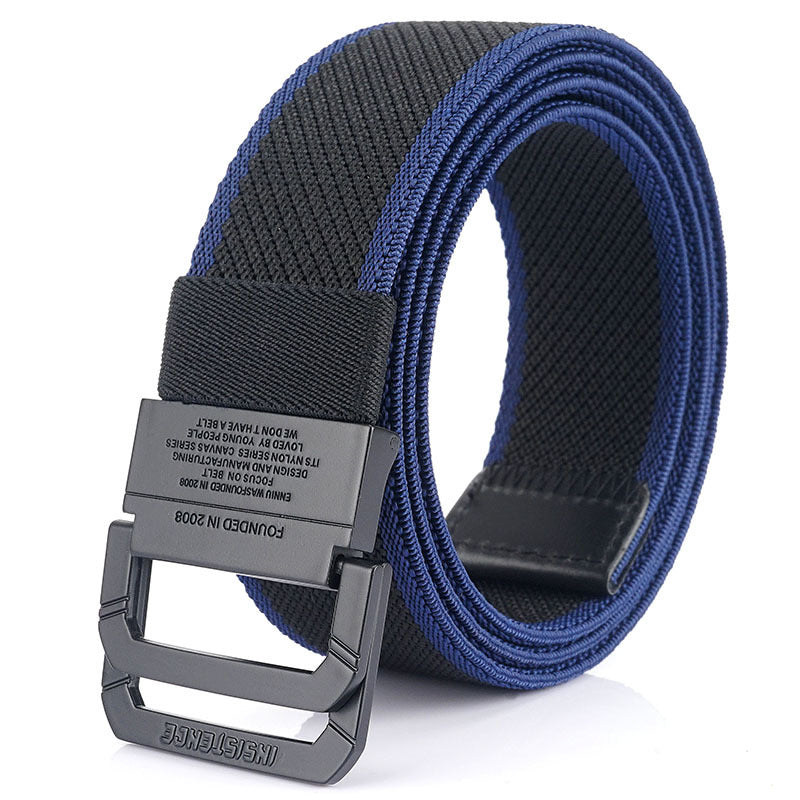 Men's Double Buckle Canvas Outdoor Sports Casual Belts