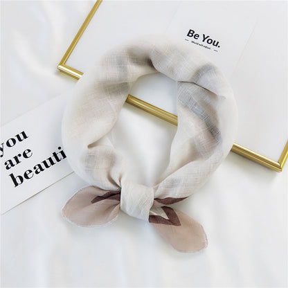 Women's Small Square Towel Silk Summer Fresh Korean Scarfs