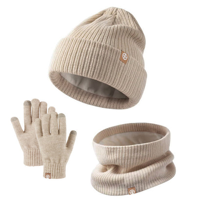 Children's Hat Outdoor Keep Warm Knitted Fleece-lined Earflaps Kids' Headwear