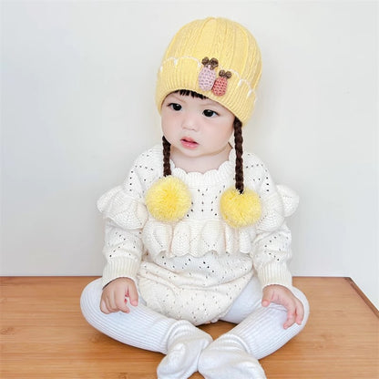 Wig Knitted Hat Travel Thermal Head Cover Kids' Headwear