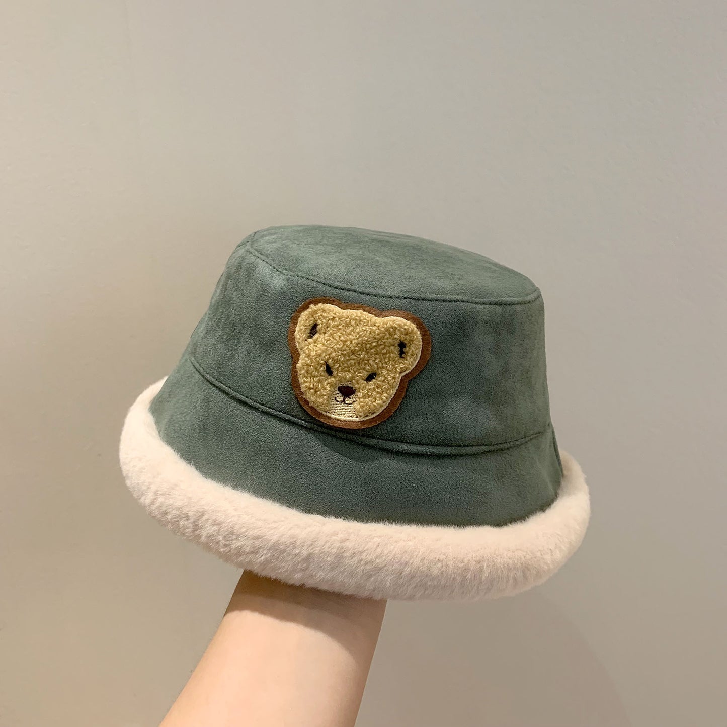 Hat Bear Boys Bucket Thickened Fleece Kids' Headwear