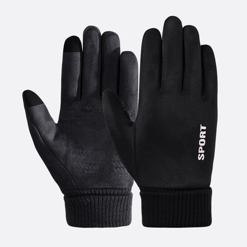 Men's Winter Warm With Veet Riding Windproof Gloves