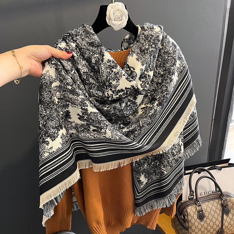 Women's Large Kerchief Travel High-grade Warm Artificial Cashmere Scarfs