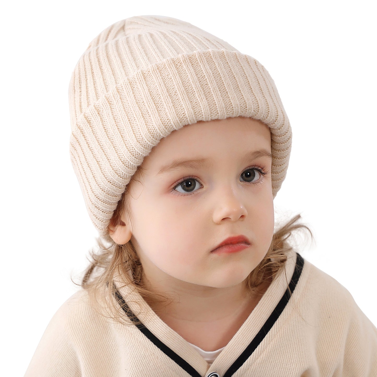 Children's Hat Warm Striped Mixing Colors Boys Kids' Headwear