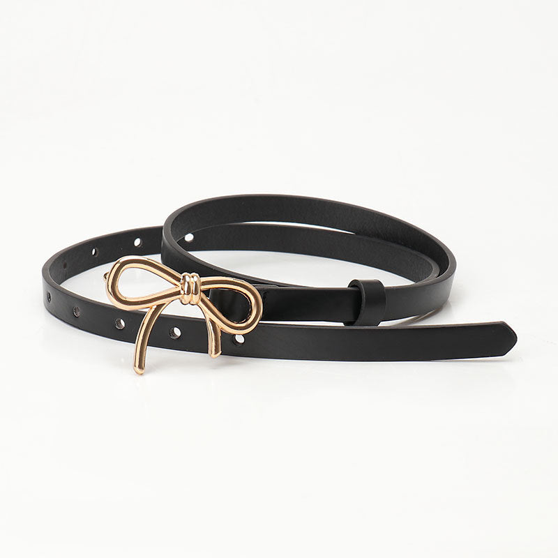 Women's Korean Style Sweet Thin Fashion Bow Belts