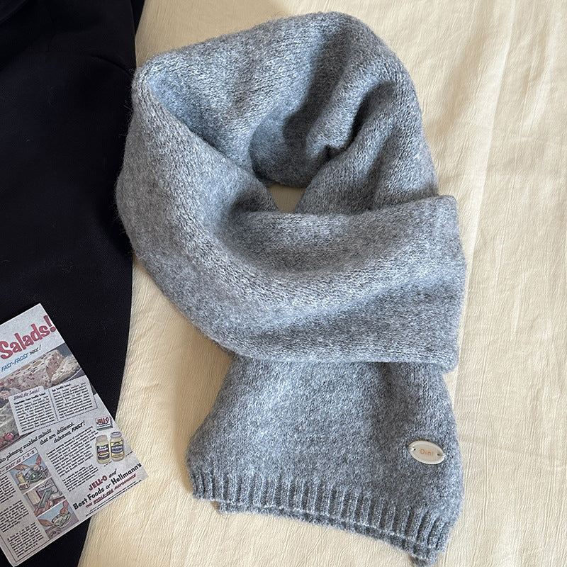 Standard Wool Solid Color Small Korean Scarfs