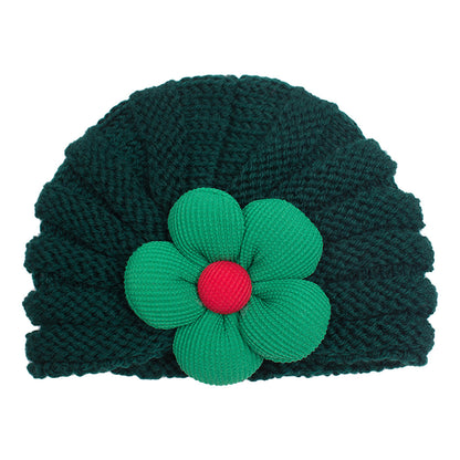 Children's Winter Warm Flower Knitted Hat Multicolor Kids' Headwear