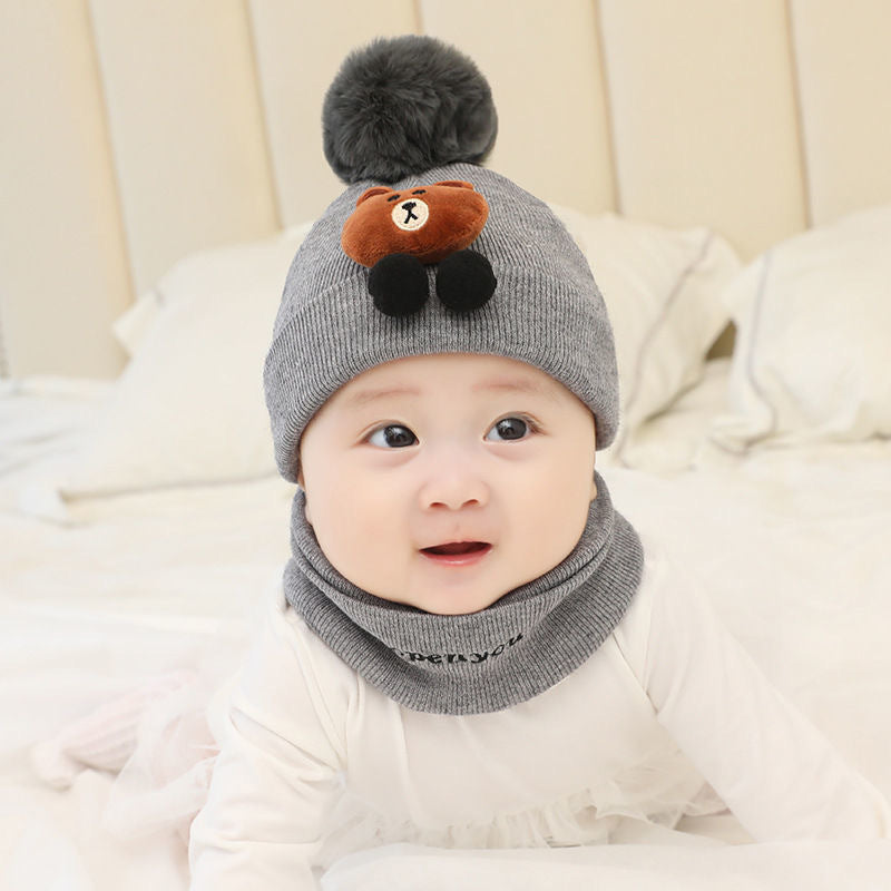 Warm Thickened Plush Bonnet Woolen Earmuffs Kids' Headwear