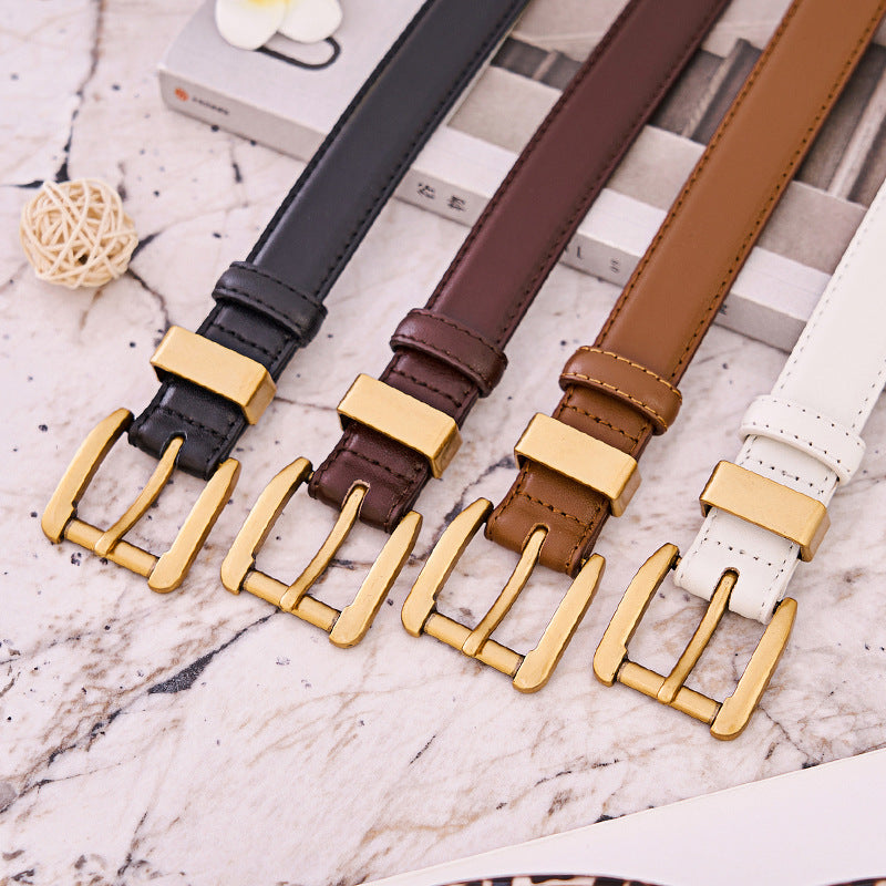 Women's Leather First Layer Cowhide Formal Decoration Belts