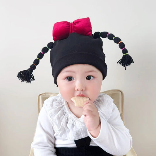 Born Hair Band Bow Rubber Long Braid Hat Kids' Headwear