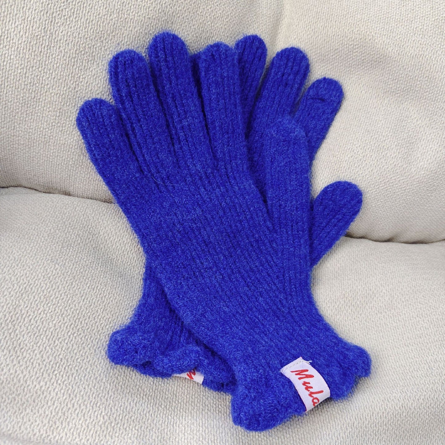 Warm Pure Color Knitted Lace Knitting Wool Gloves