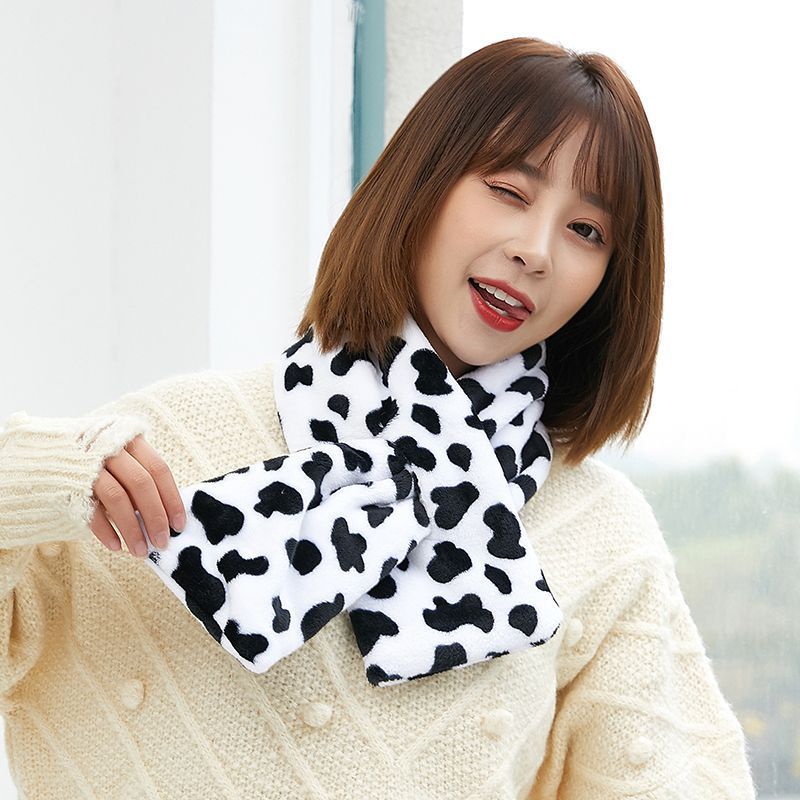 Female Winter Plush Korean Style Thick Warm Scarfs