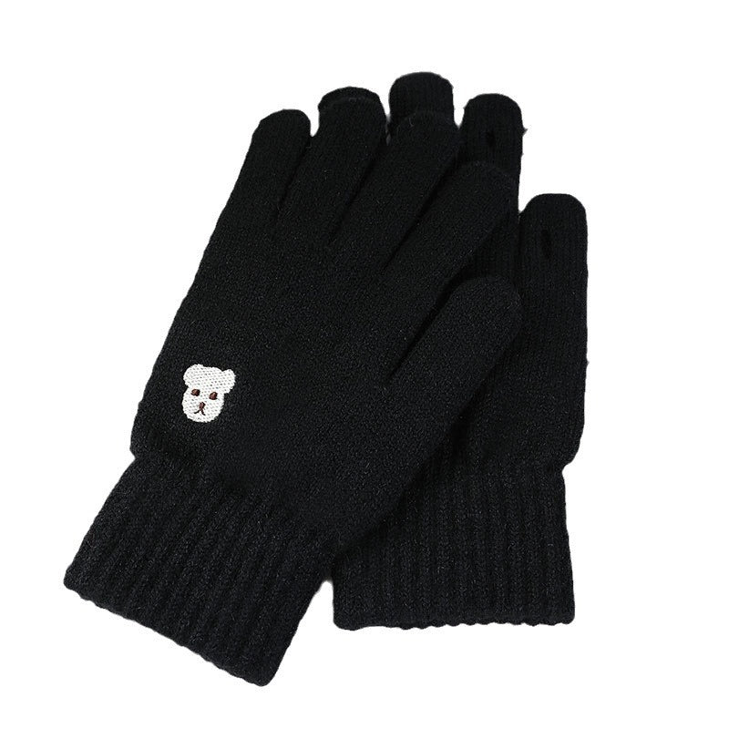 Women's Wool Winter Thickened Warm Cute Versatile Gloves