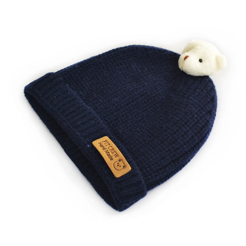 Children's Cat Brother Knitted Hat Cute Three-dimensional Kids' Headwear