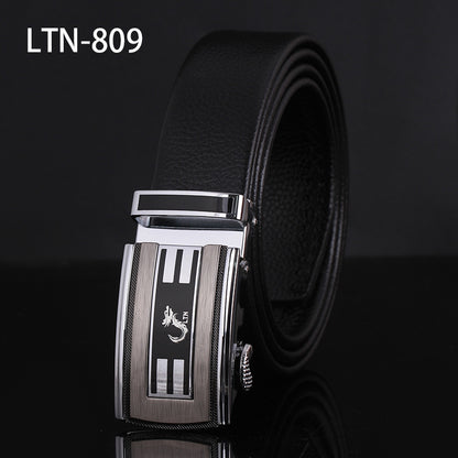 Men's Comfort Click Korean Style Fashionable Casual Green Business Belts