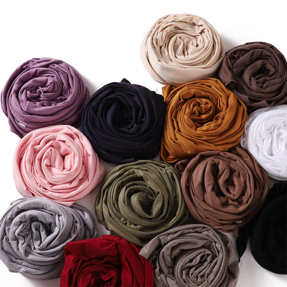 Women's Triangular Binder Elastic Mercerized Cotton Hair Scarfs