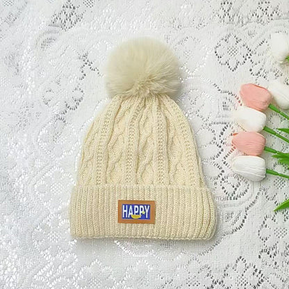 Women's Woolen Hat Warm Thickened Winter White Hats & Caps