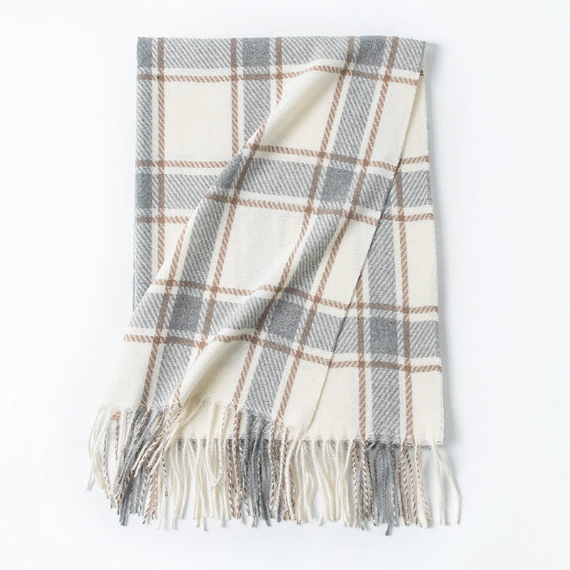 Plaid Korean Style Simple Warm Shawl Scarfs