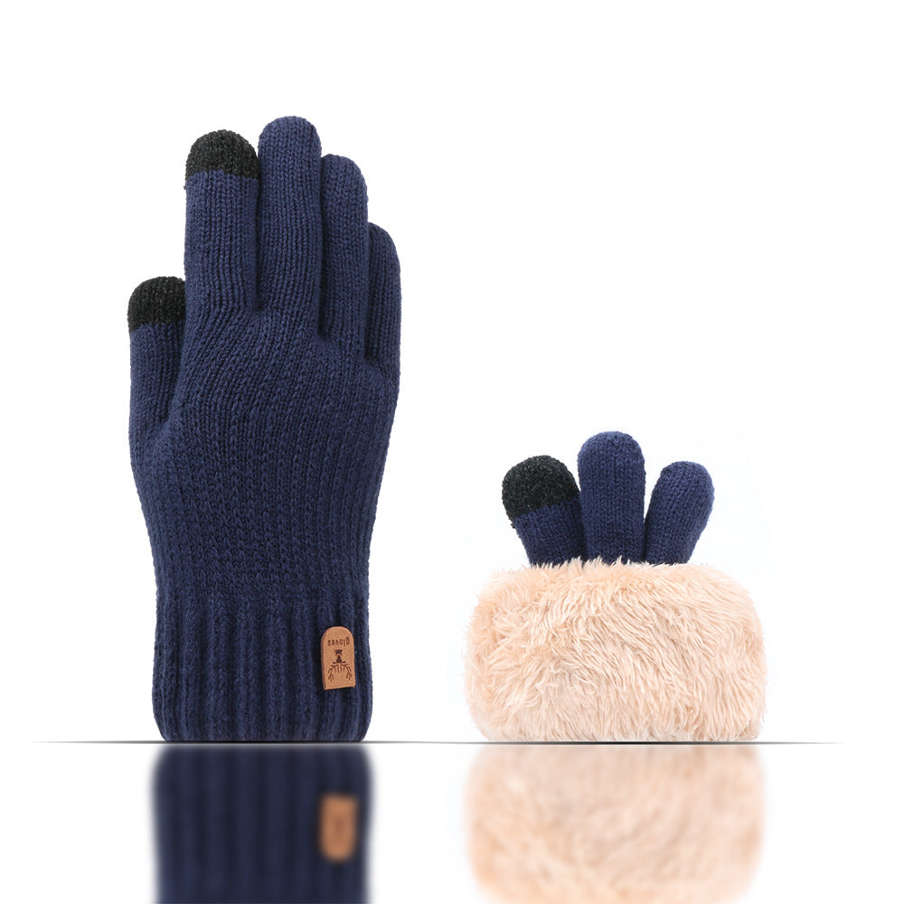 Men's Thickened Fleece-lined Winter Touch Screen Warm Gloves